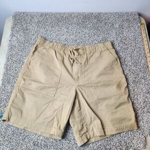 Polo Ralph Lauren Shorts Mens Large Khaki Twill Field Drawstring Elastic Waist